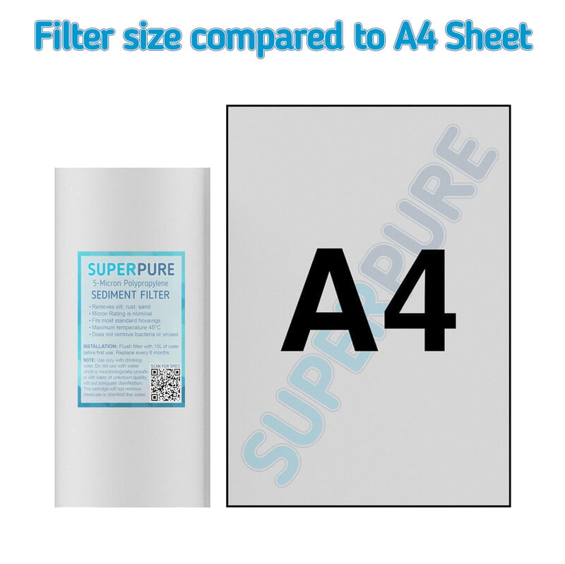SUPERPURE 10 inch Big Blue Melt Blown Sediment Filter - 1 Micron
