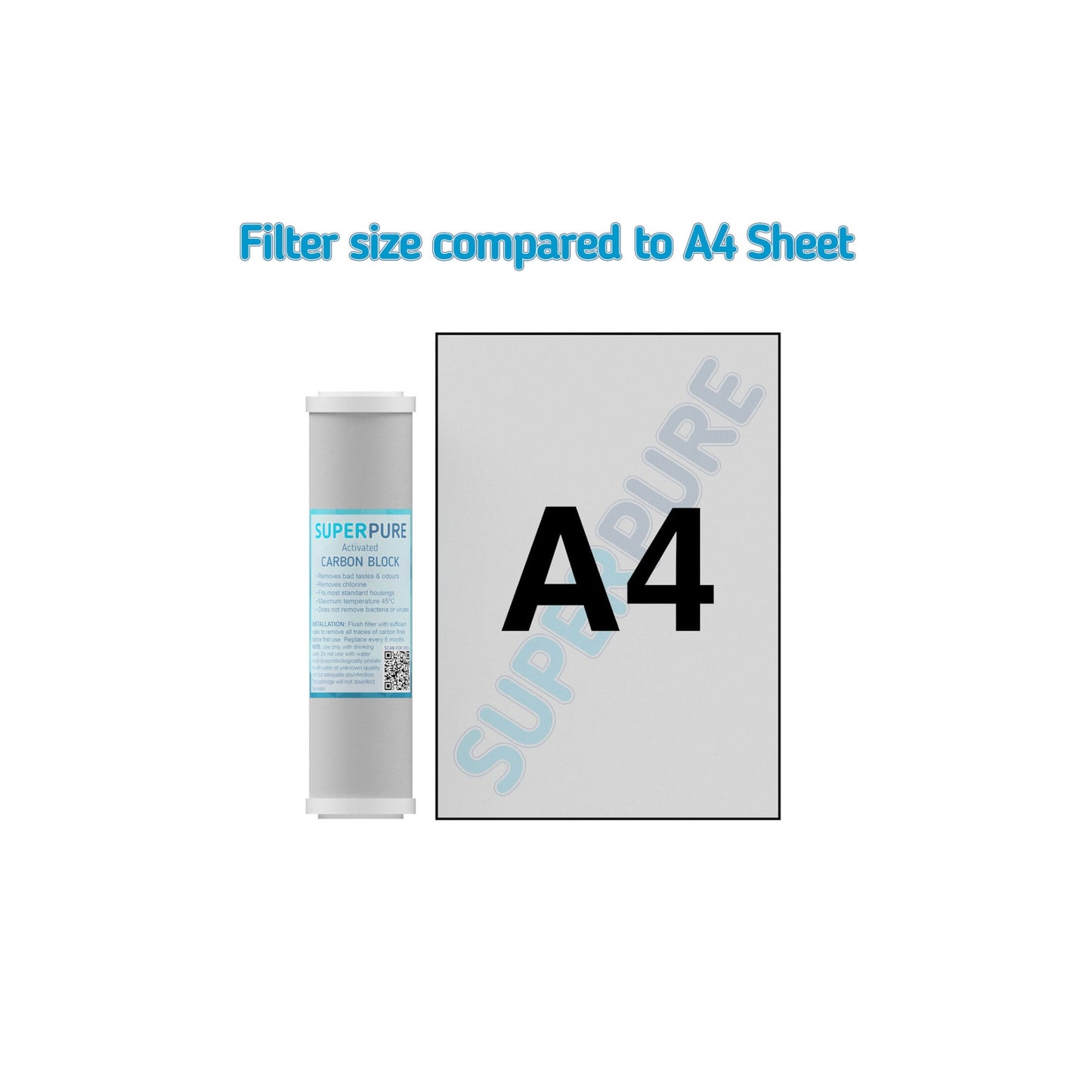 SUPERPURE 10 inch Carbon Block Water Filter Replacement Cartridge (3-Pack)
