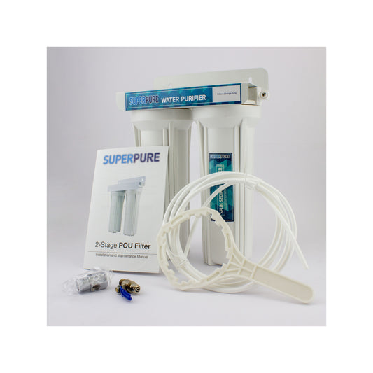 SUPERPURE 2-Stage Under Counter Unit with Carbon Block Filter