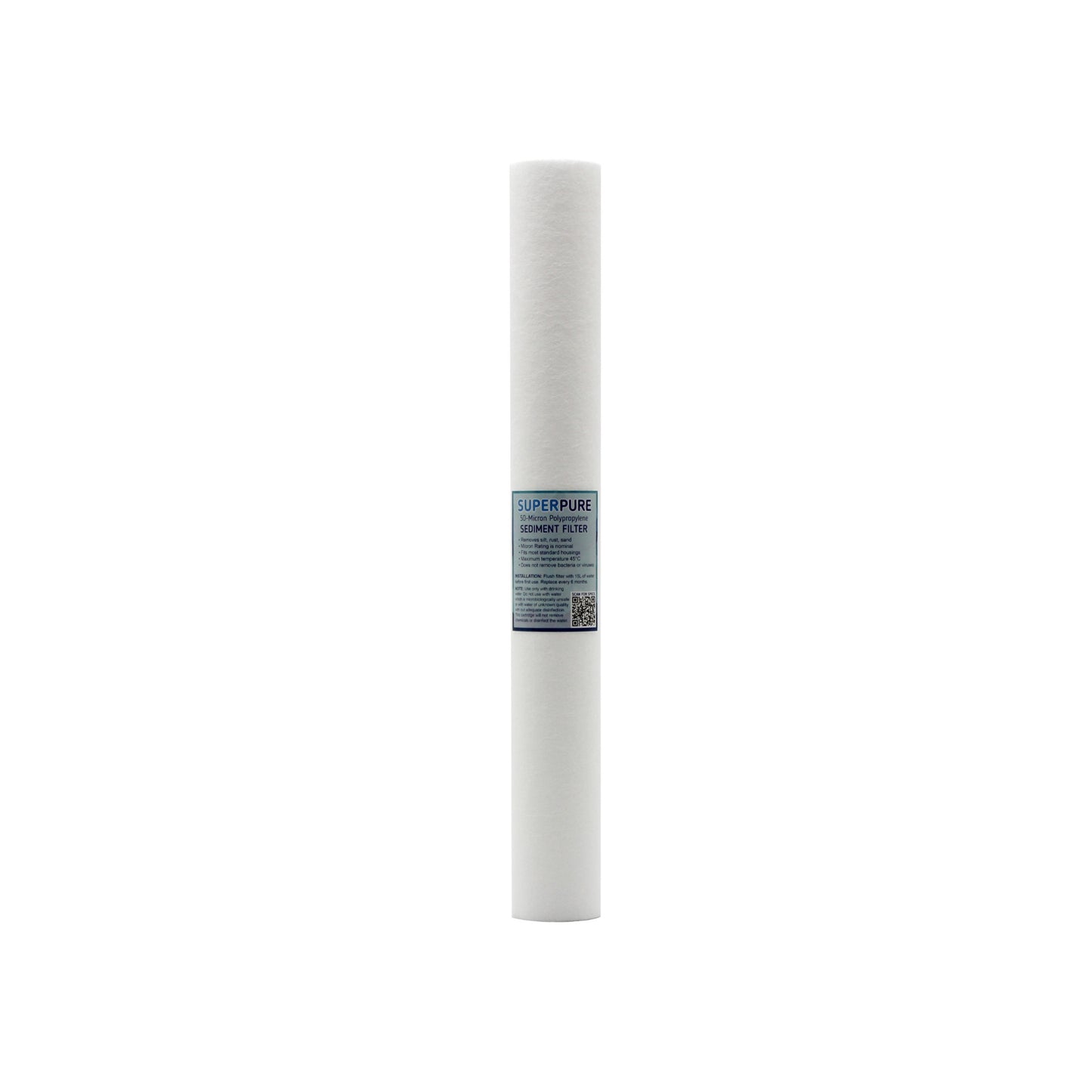 SUPERPURE 20 inch Melt Blown Sediment Filter - 10 Micron