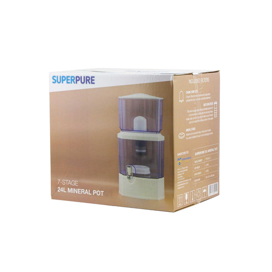 SUPERPURE 24L V2 Water Dispenser with Filters & Mineral Pot - Open Box Deal
