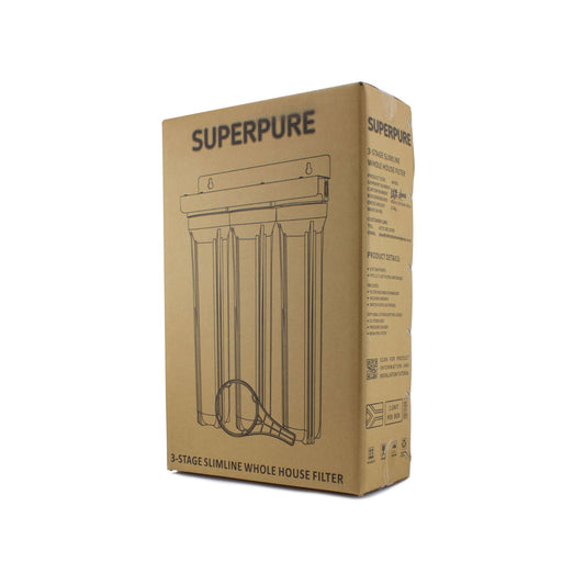SUPERPURE 3-Stage Whole House Filter (Slimline) on Wall Bracket - Open Box Deal