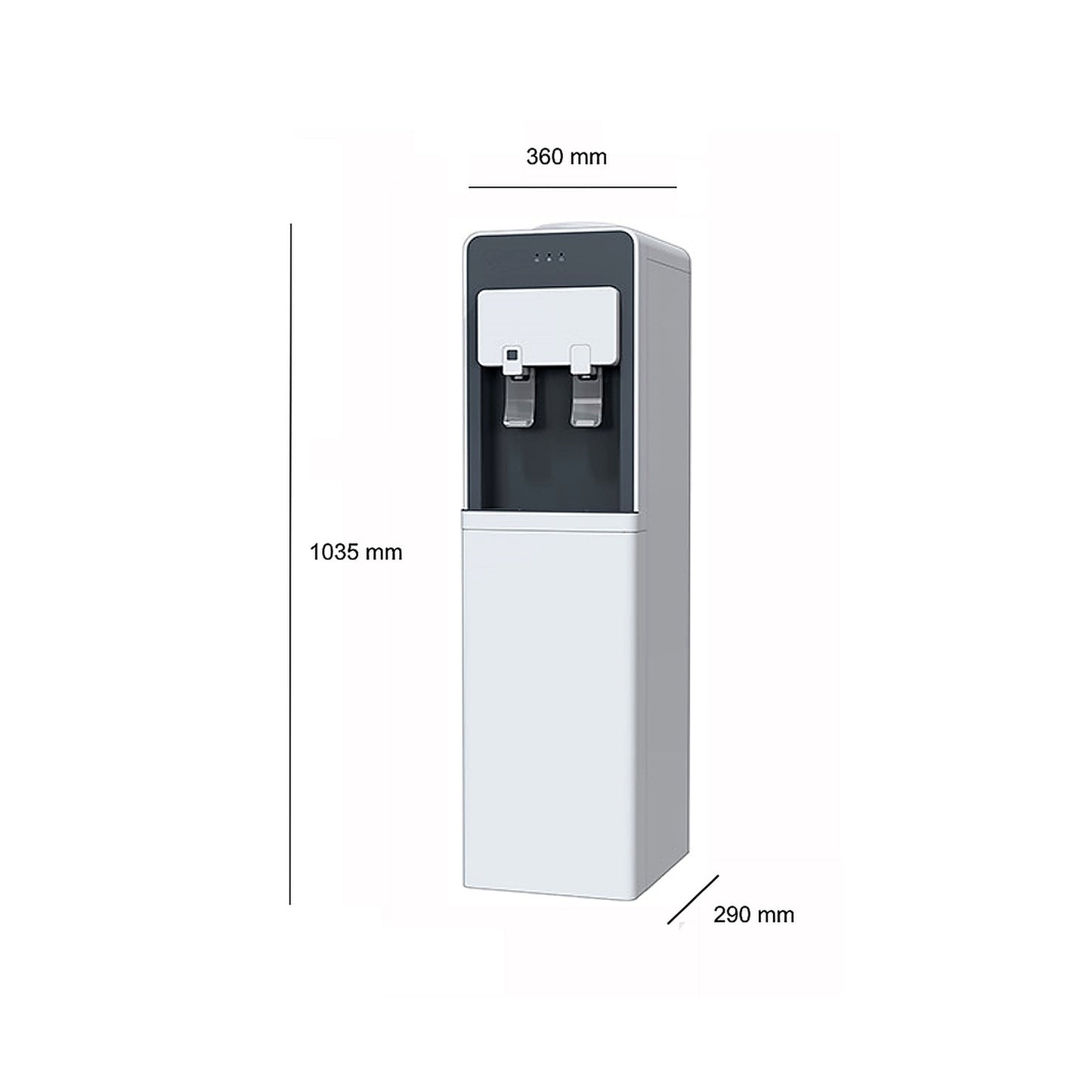 SUPERPURE Premium Floor Standing Instant Ambient & Cold Water Dispenser (Top Loading) - Open Box Deal