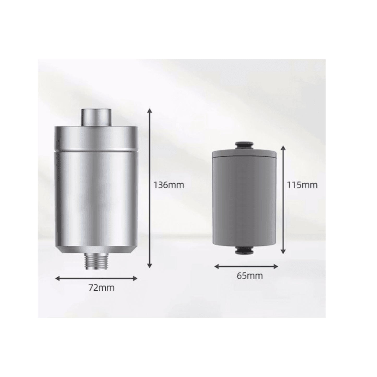 SUPERPURE Satin Chrome Shower Filter Replacement Cartridge