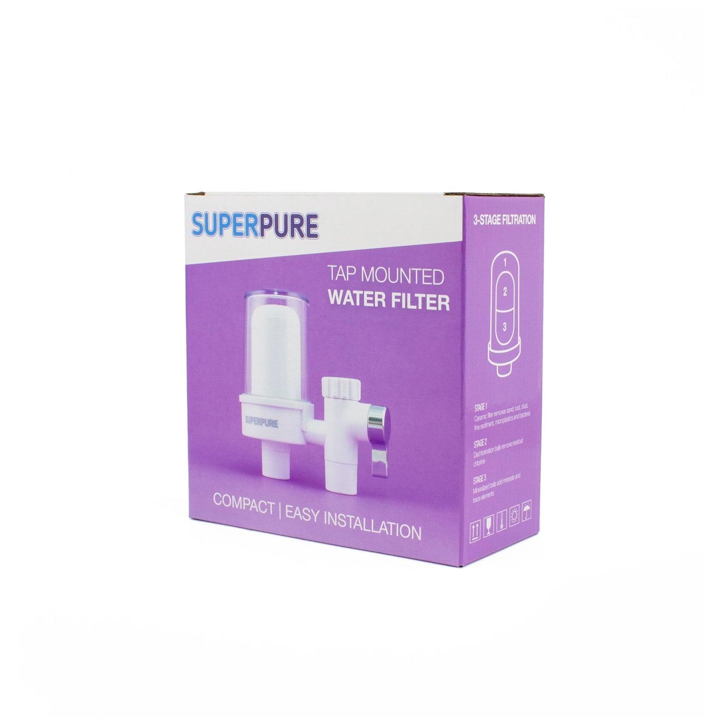 SUPERPURE Basics White Tap-Mounted Filter
