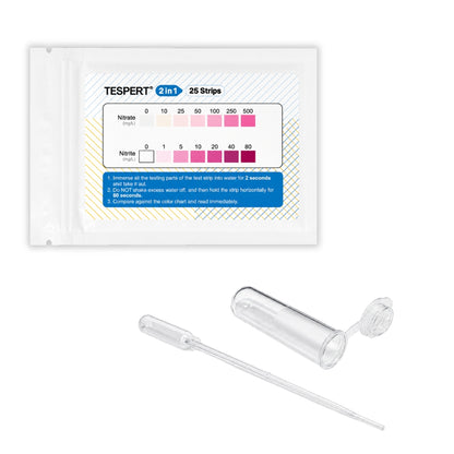 TESPERT 19-Parameter Water Test Kit — 102-Piece Set (100 Strips + 2 Bacteria Tests)
