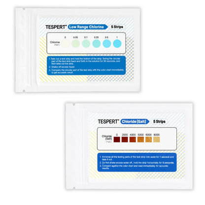TESPERT 19-Parameter Water Test Kit — 102-Piece Set (100 Strips + 2 Bacteria Tests)
