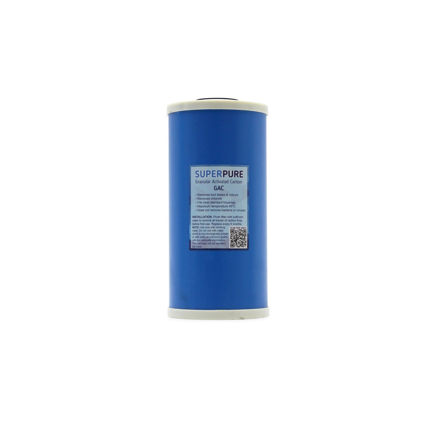SUPERPURE 10 inch Big Blue GAC Water Filter Replacement Cartridge