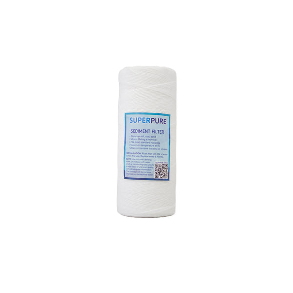 SUPERPURE 10inch Big Blue 5 Micron String Wound Filter – The Water ...