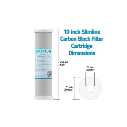 SUPERPURE 10 inch Carbon Block Water Filter Replacement Cartridge