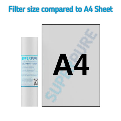 SUPERPURE 10 inch Melt Blown Sediment Filter - 20 Micron