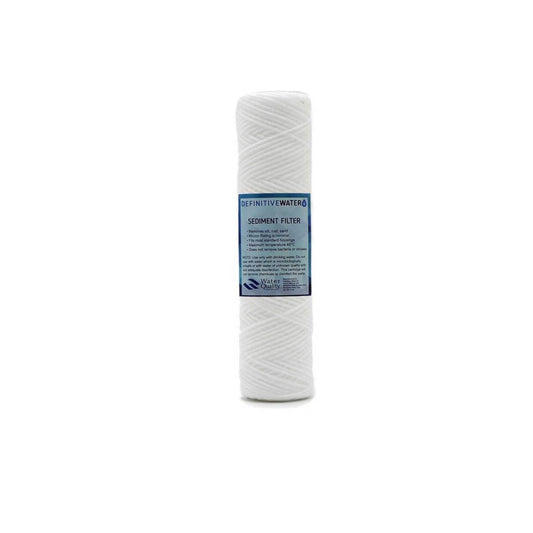 SUPERPURE 10 inch String Wound Sediment Water Filter Replacement Cartridge - 1 Micron