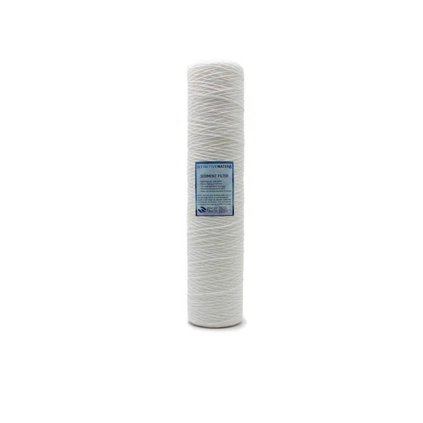 SUPERPURE 20 inch Big Blue String Wound Sediment Water Filter Replacement Cartridge - 1 Micron