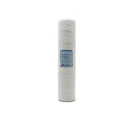 SUPERPURE 20 inch Big Blue String Wound Sediment Water Filter Replacement Cartridge - 1 Micron