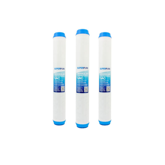SUPERPURE 20 inch Granular Activated Carbon Filter (3 Pack)