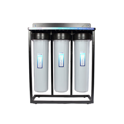 SUPERPURE 3-Stage Whole House Water Filtration System on Stand Grey