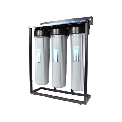 SUPERPURE 3-Stage Whole House Water Filtration System on Stand Grey