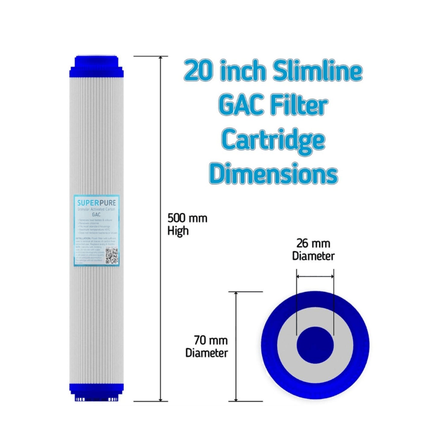 SUPERPURE 3-Stage Whole House Filter (Slimline) on Wall Bracket