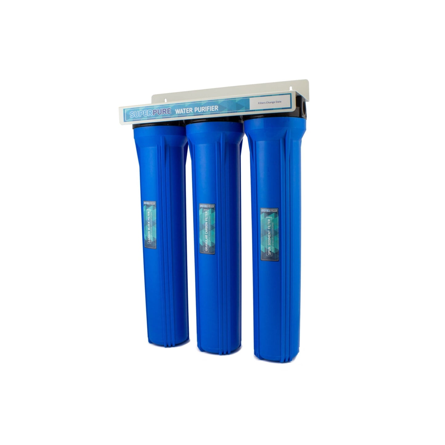 SUPERPURE 3-Stage Whole House Filter (Slimline) on Wall Bracket