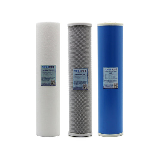 SUPERPURE 3-Stage Whole House Water Filtration System on Stand - Open Box Deal