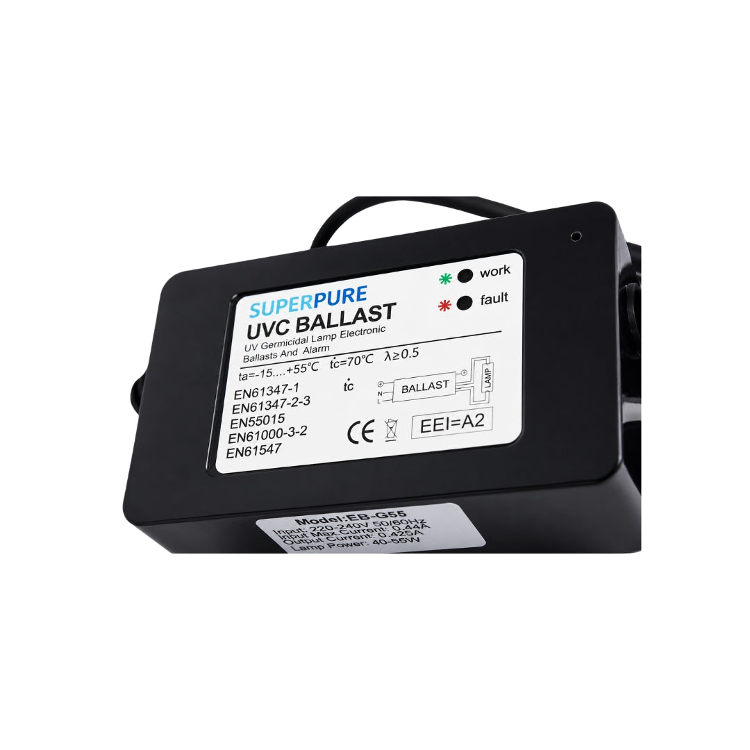 SUPERPURE 4 Pin UV Steriliser 55W 45L/Min - 3/4 inch Ports
