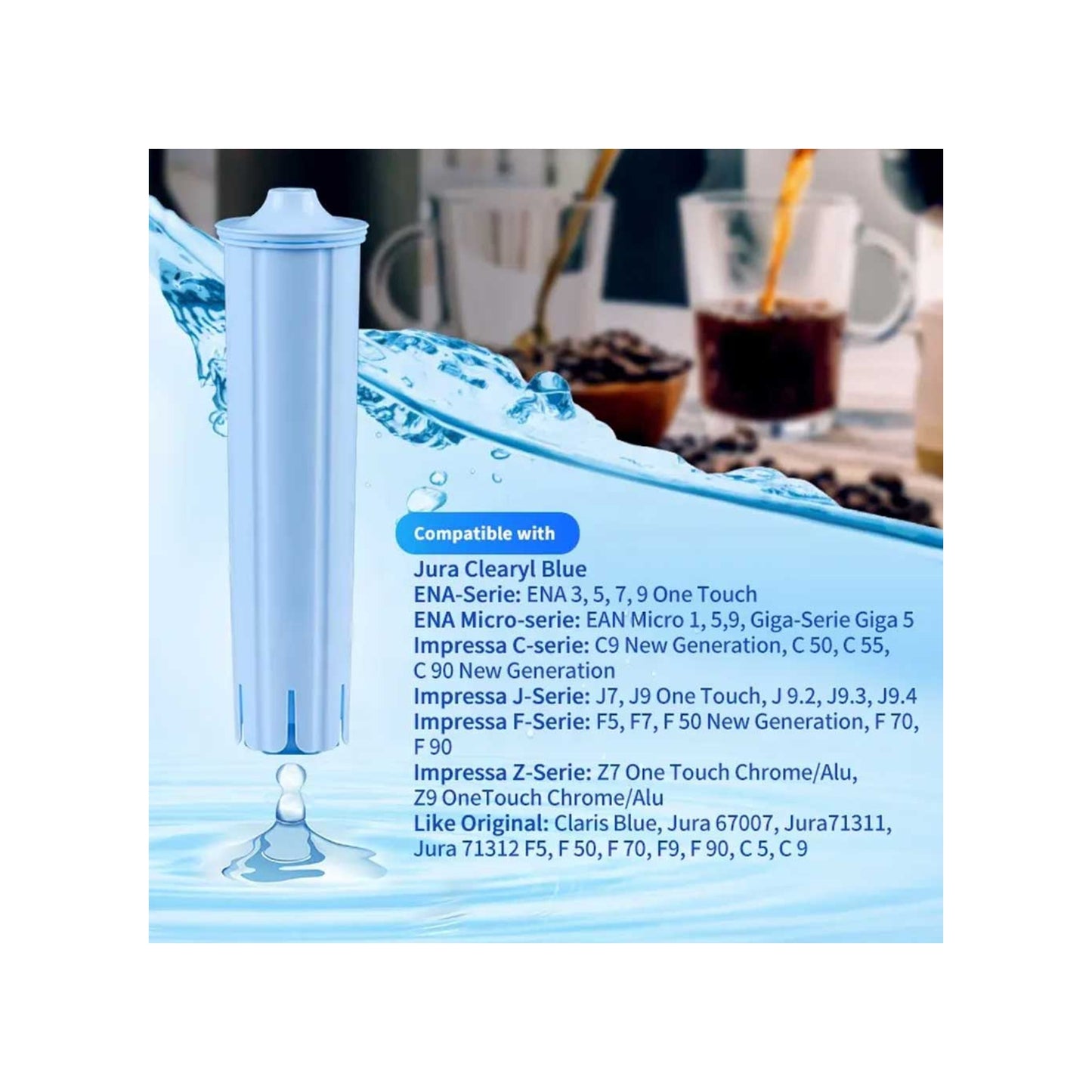 SUPERPURE Coffee Filter - Jura Blue Compatible