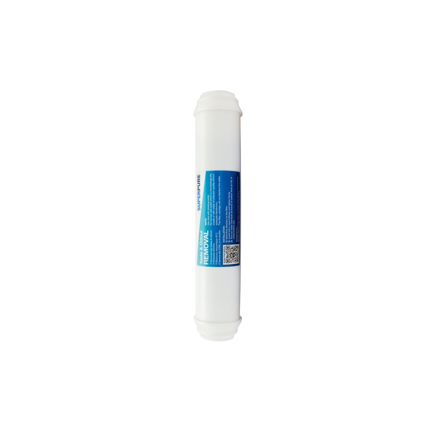 SUPERPURE Inline Taste & Odour Water Filter Replacement Cartridge