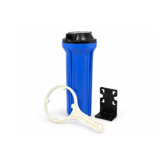SUPERPURE Blue 10 inch Housing with 1/2 inch ports