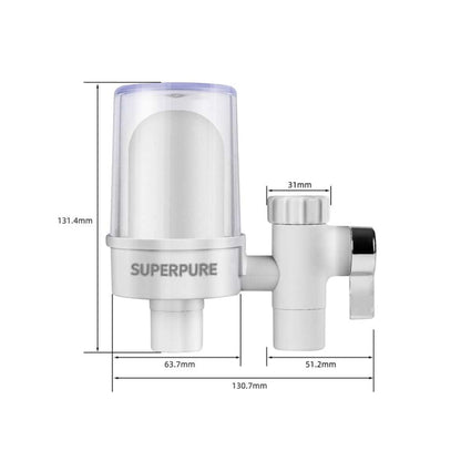 SUPERPURE Basics White Tap-Mounted Filter