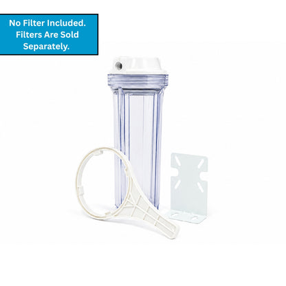 SUPERPURE Clear 10 inch Housing with 1/4 inch ports