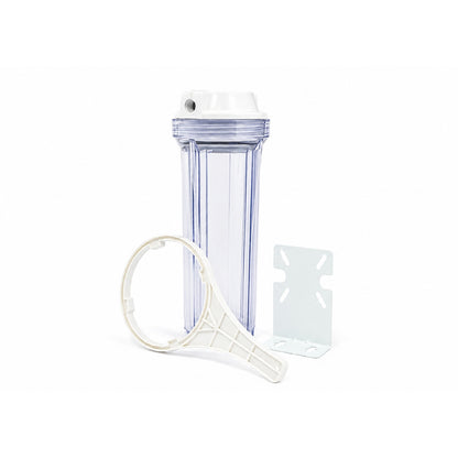 SUPERPURE Clear 10 inch Housing with 1/4 inch ports