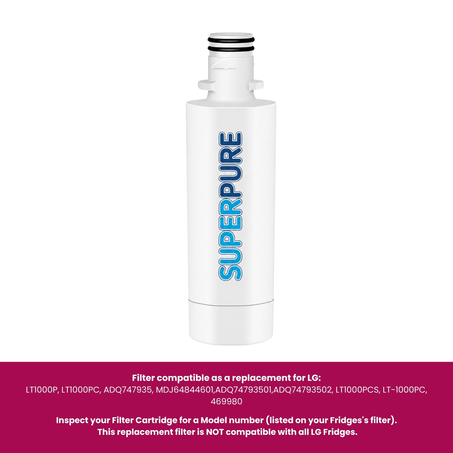 SUPERPURE Internal Fridge Filter Compatible With LG - LT1000P