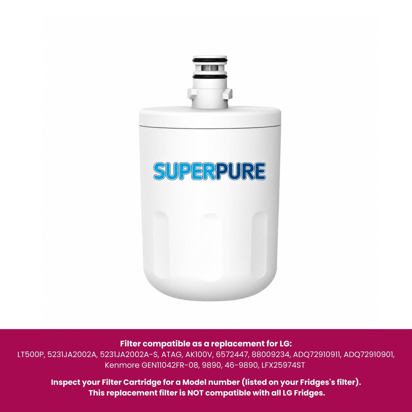 SUPERPURE Internal Fridge Filter Compatible With LG - LT500P