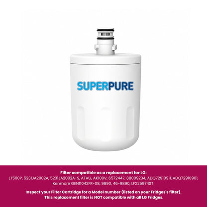 SUPERPURE Internal Fridge Filter Compatible With LG - LT500P