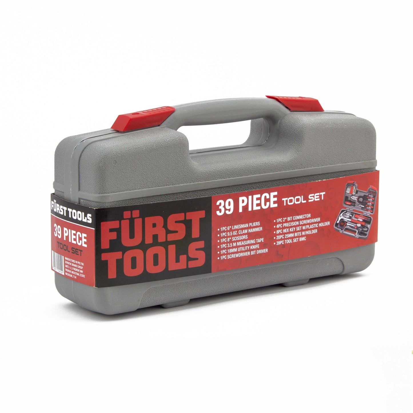 SUPERPURE 3-Stage Big Blue Whole House Water Filter System Grey with Furst 39 Piece Tool Set
