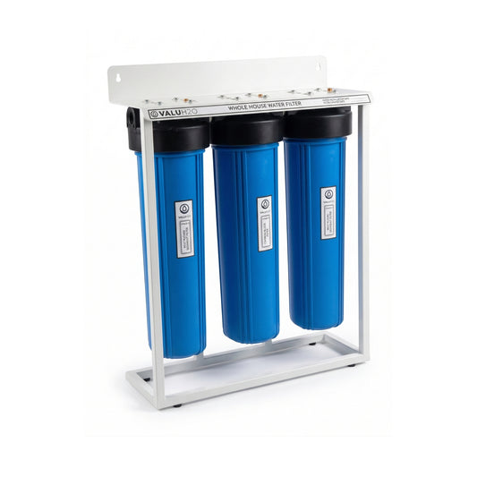 VALUH20 3-Stage Whole House Water Filtration System on Stand