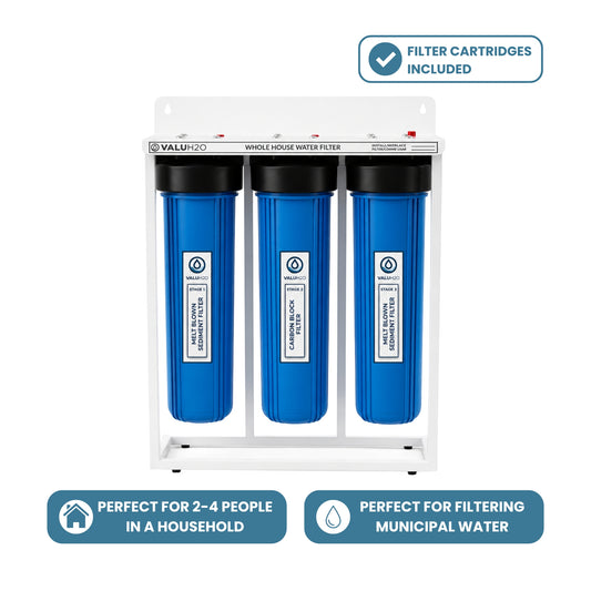 VALUH2O 3-Stage Whole House Water Filtration System on Stand