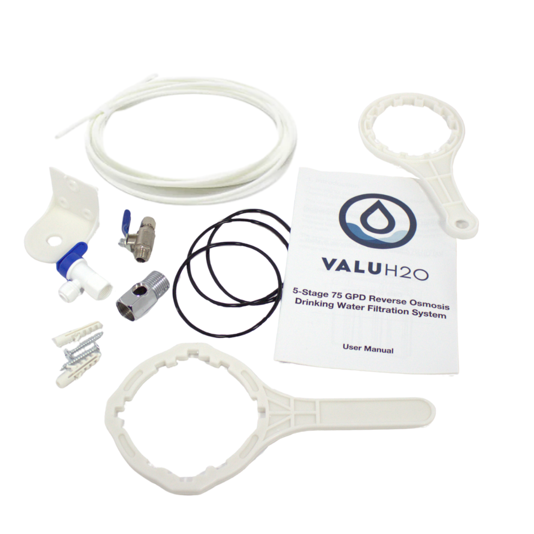 VALUH2O 75GPD Reverse Osmosis Filtration System - No Booster Pump