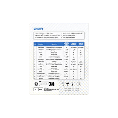 TESPERT 19-Parameter Water Test Kit — 102-Piece Set (100 Strips + 2 Bacteria Tests)
